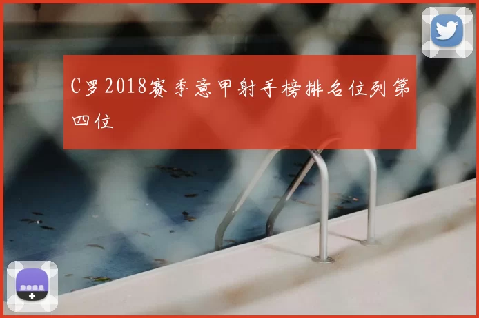 C罗2018赛季意甲射手榜排名位列第四位