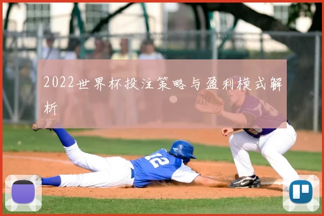 2022世界杯投注策略与盈利模式解析